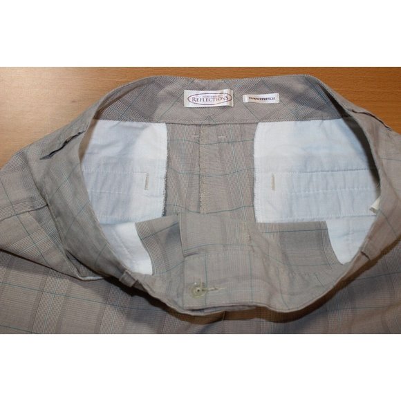 Womens Northern Reflection Town Stretch Bermuda Shorts Sz: 10 Beige Plaids - Picture 4 of 6
